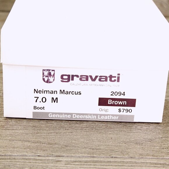 $880 Neiman Marcus GRAVATI Women's 7 M Deerskin Boot 2094 * add $15 new Trees - Picture 14 of 16